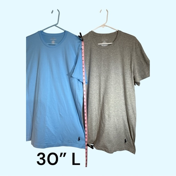 Polo Ralph Lauren 2 for 1 Classic Tee shirts in Sky Blue and Gray Size L NWOT - Picture 2 of 7